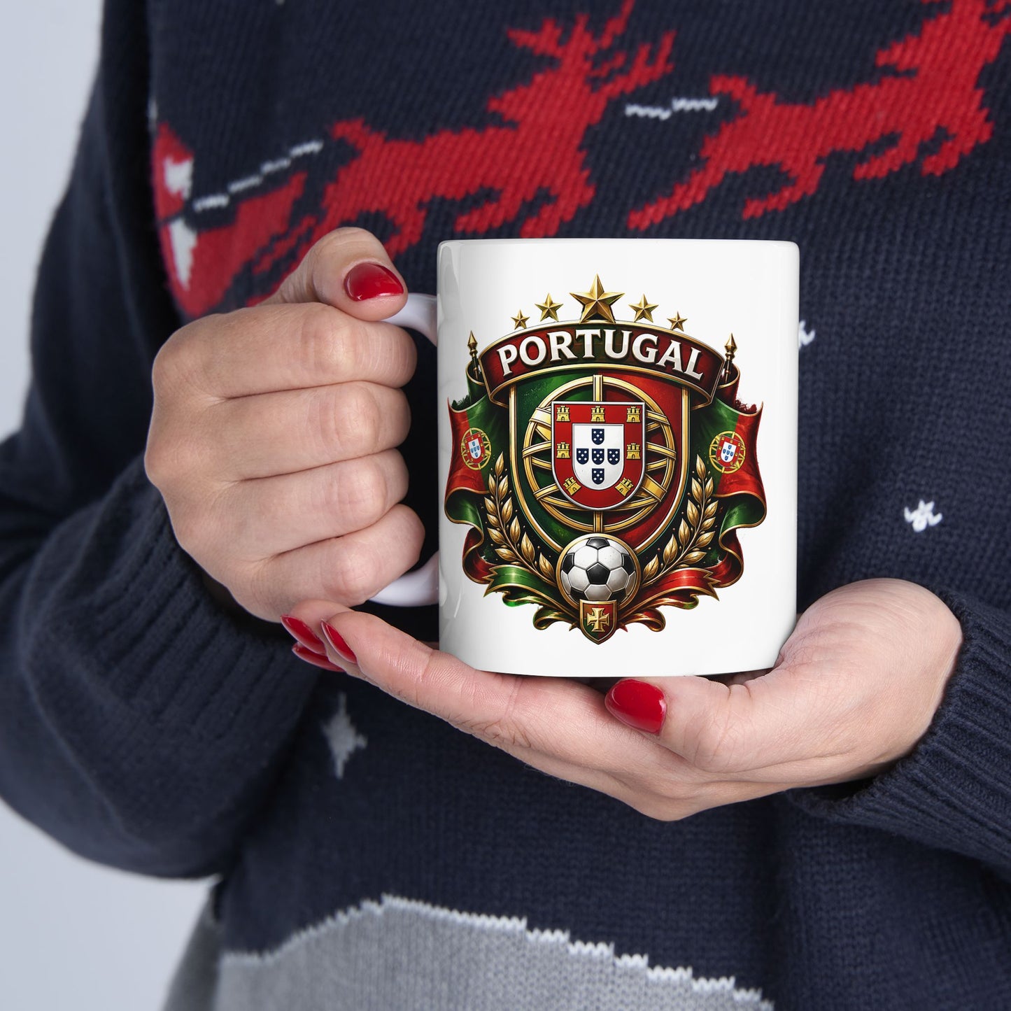 Portuguese Crest Ceramic Coffee/Tea Mug (11oz, 15oz)