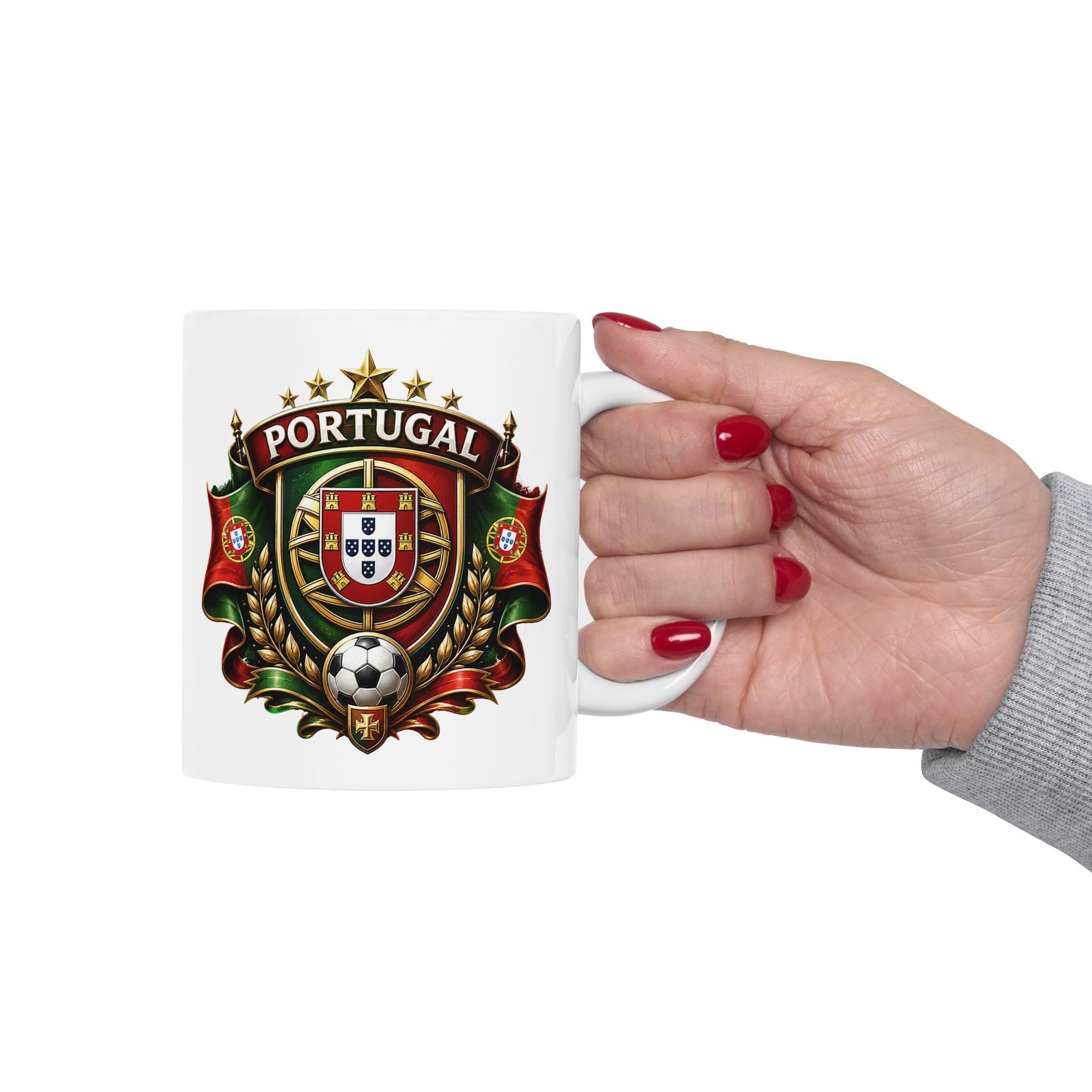 Portuguese Crest Ceramic Coffee/Tea Mug (11oz, 15oz)