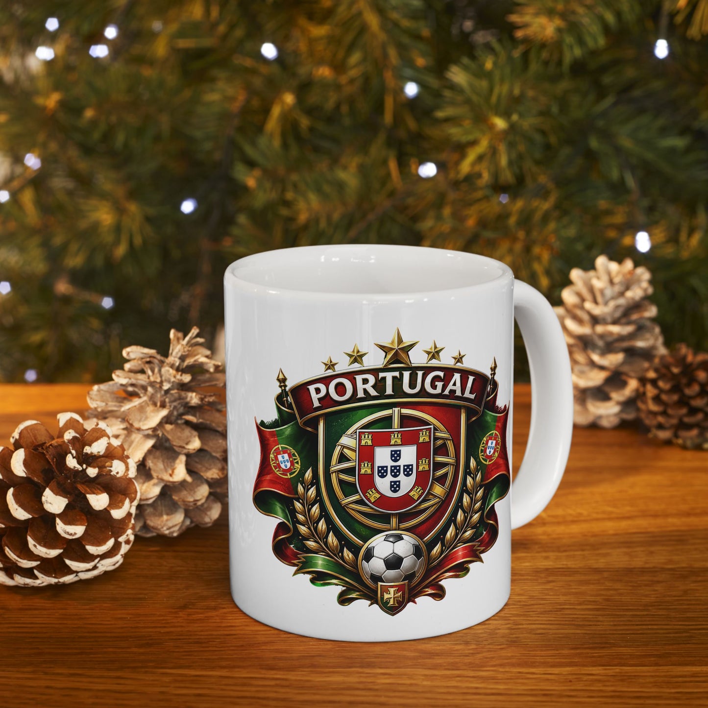 Portuguese Crest Ceramic Coffee/Tea Mug (11oz, 15oz)